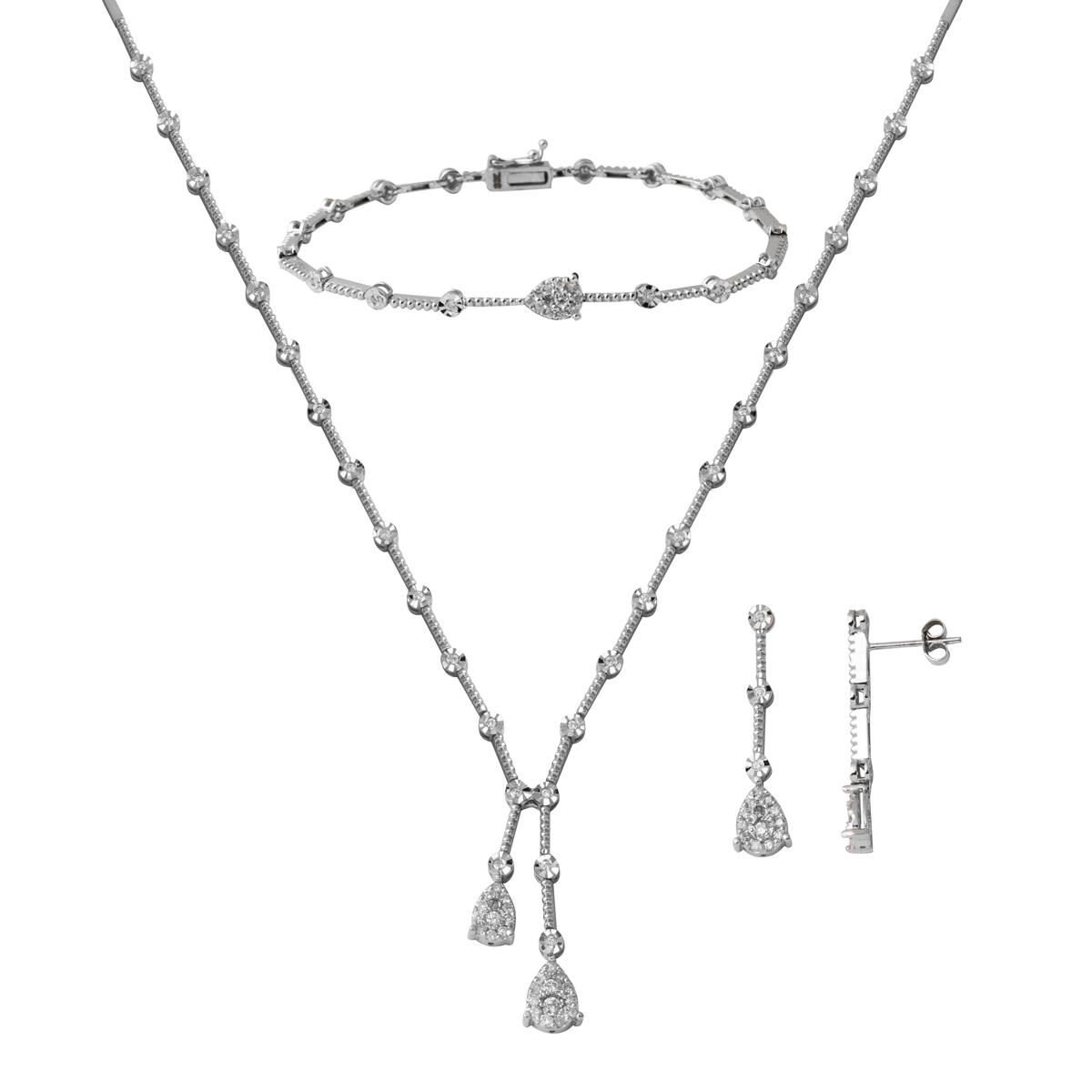 1,10 Karat Damla Pırlanta Takı Seti