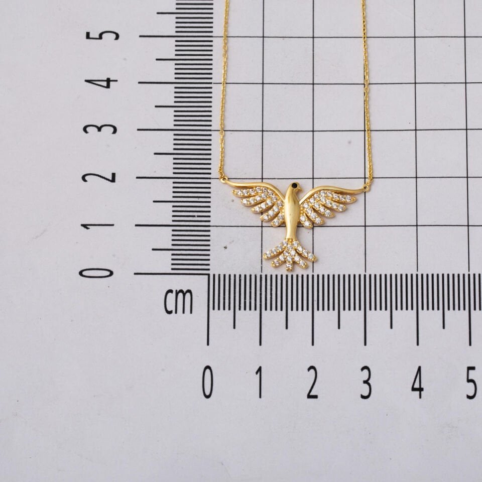 Anka Kuşu Model Altın Zincir Kolye