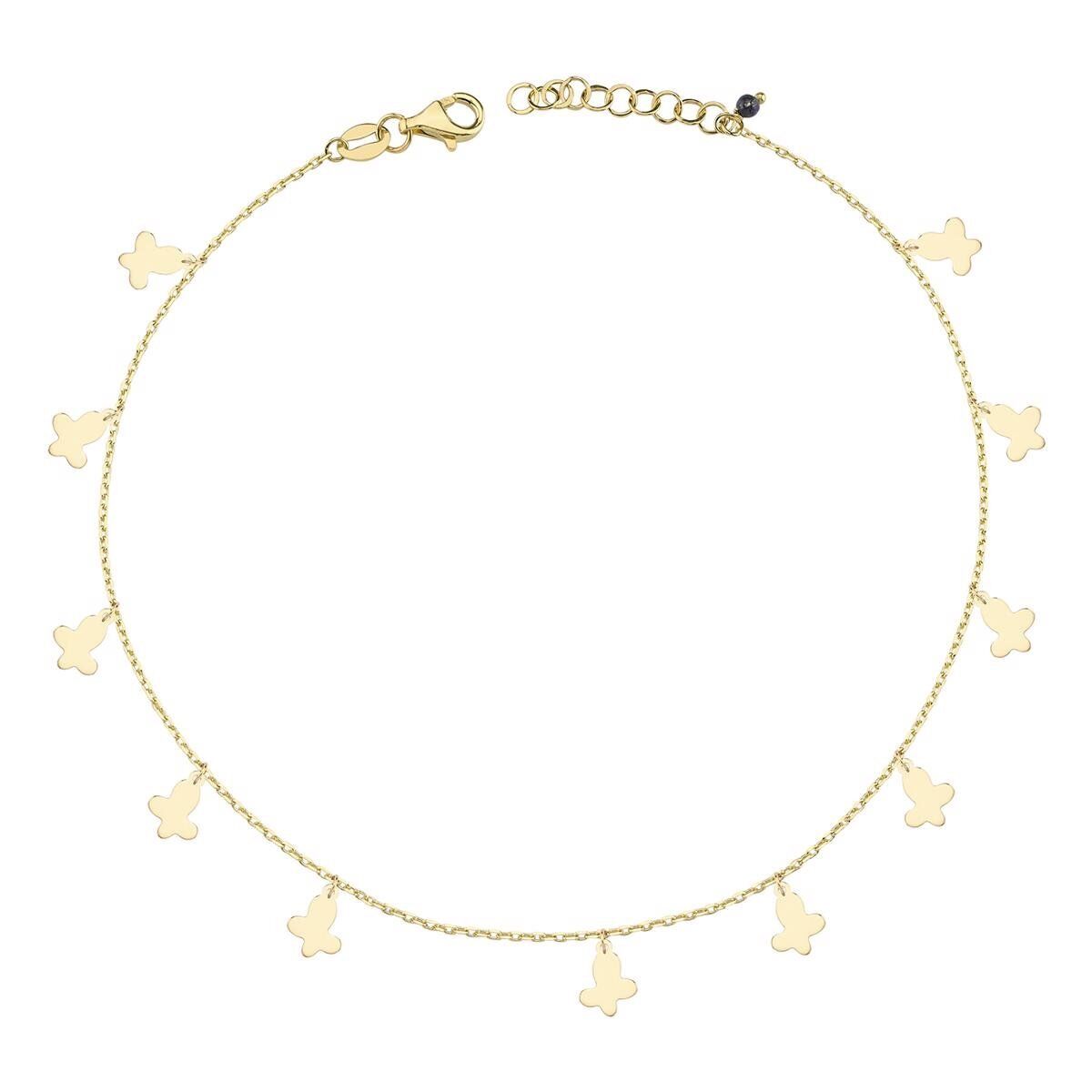 Kelebekli 14 Ayar Altın Halhal