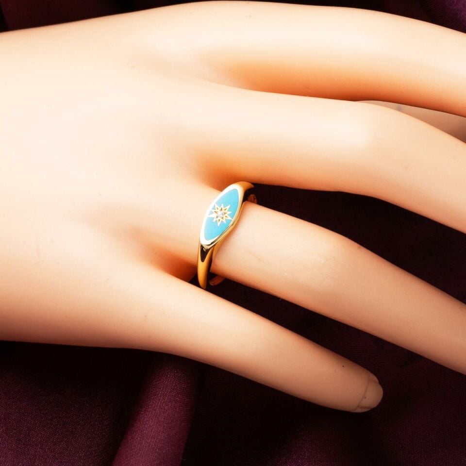 Özel Yıldız Tasarım Altın 14 Ayar Yüzük