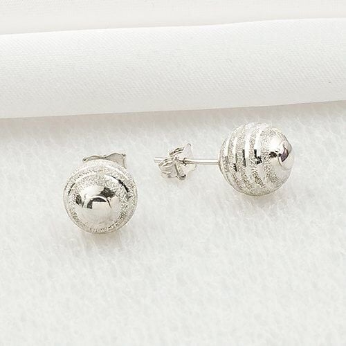 Arpaş Disko Topu 14 Ayar Beyaz Altın Küpe