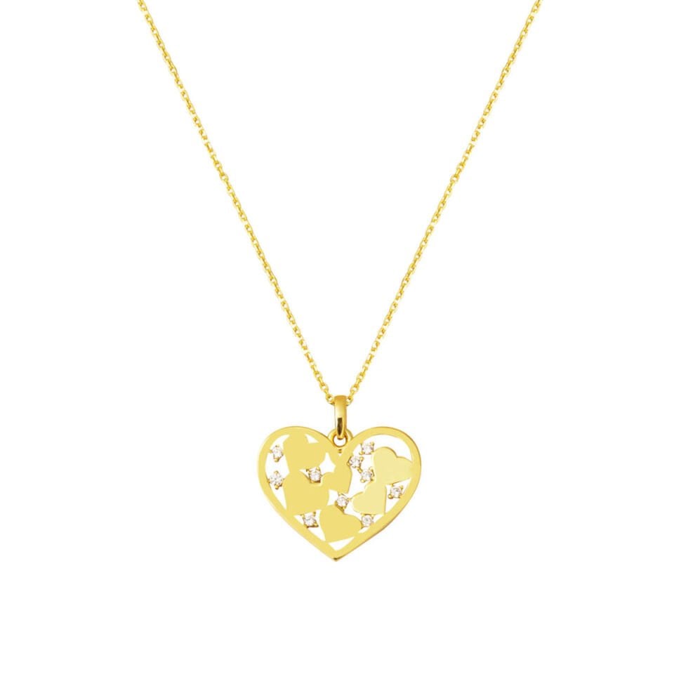 Minimal Kalpler Kadın Altın Kolye