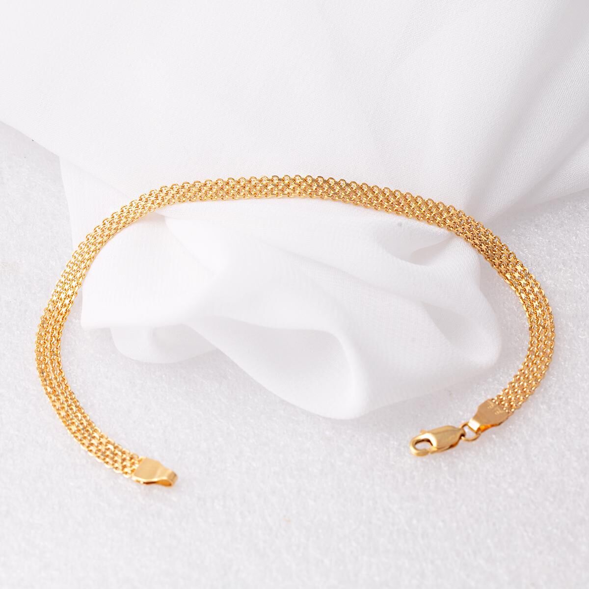 Örgü Zincir 22 Ayar Altın Bileklik