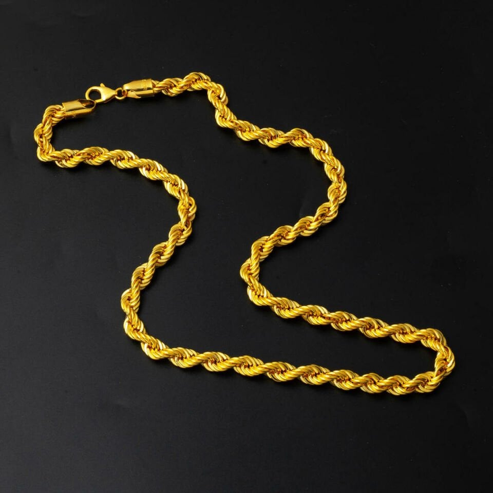 Burma Zincir Kolye 14 Ayar Altın (7 mm Enli) 55 cm.
