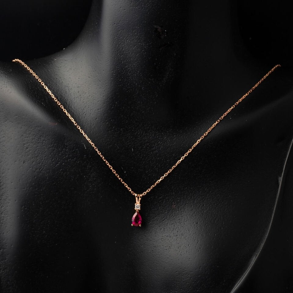 Yakut ve Pırlanta Mini Takı Seti