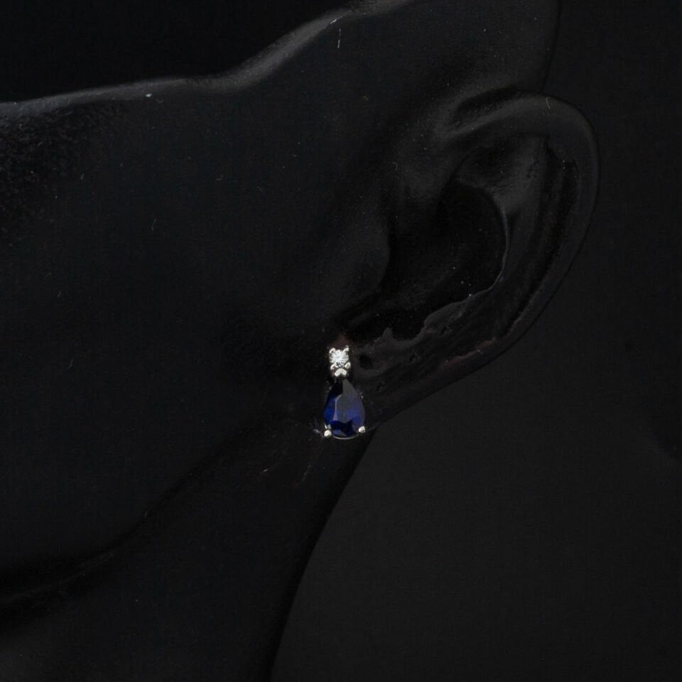 Kolye ve Küpeli Safir Pırlanta Set Takımı