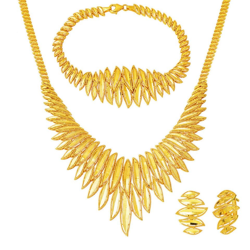 Yaprak Tasarım Ajda Altın Takı Seti