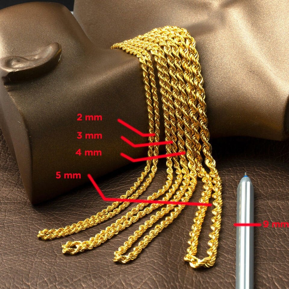 Burgu Halat Altın Zincir Kolye 70 cm.