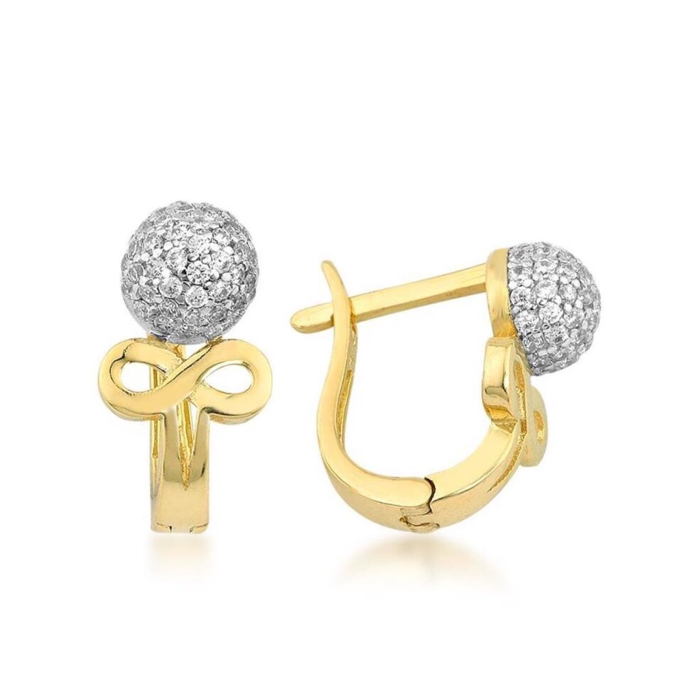 Sonsuzluklu Karpuz Taşlı Küpe