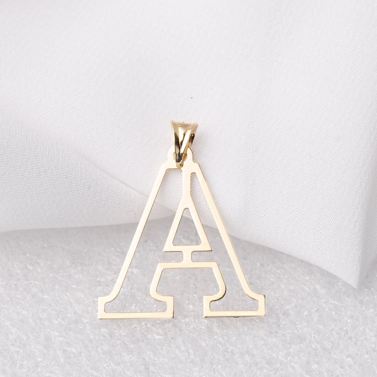 A Harfi Altın Kolye Ucu