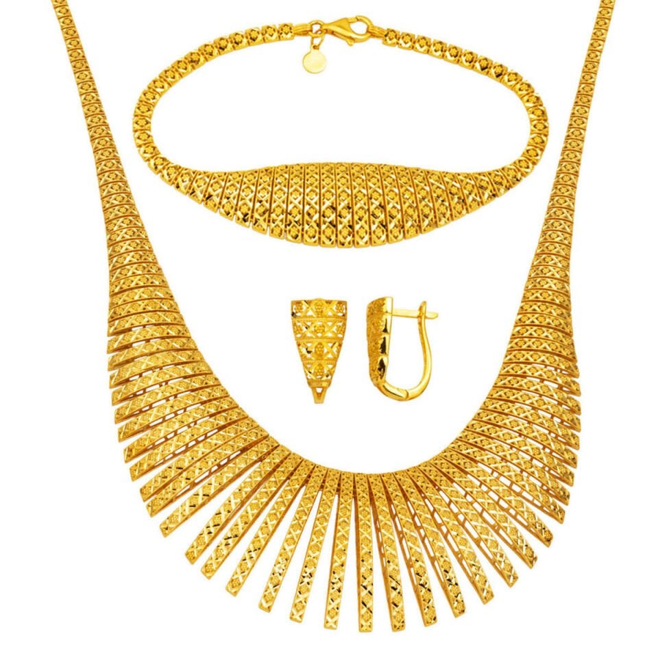 Aurapatra Işıltılı 14 Ayar Altın Takı Seti