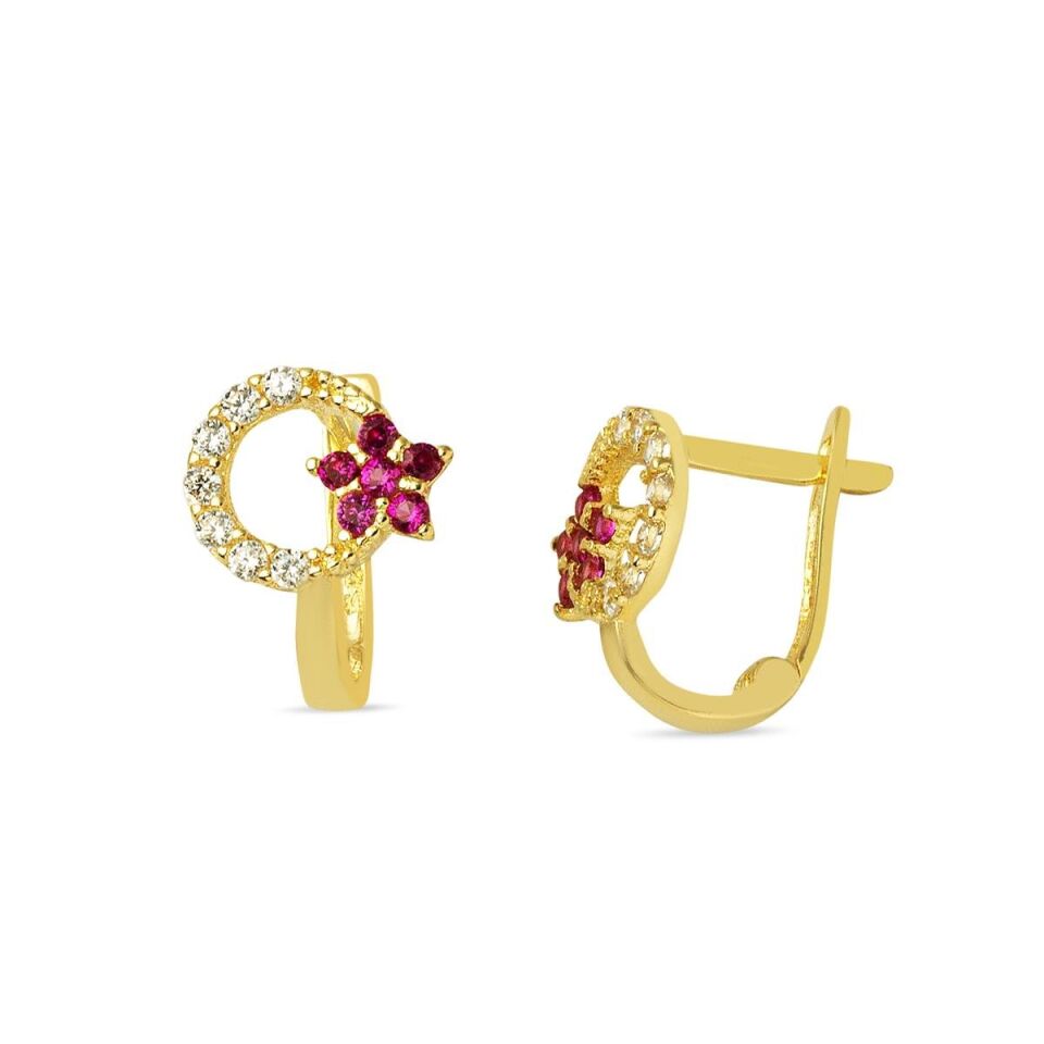 Ayyıldız 14 Ayar Altın Çocuk Küpesi