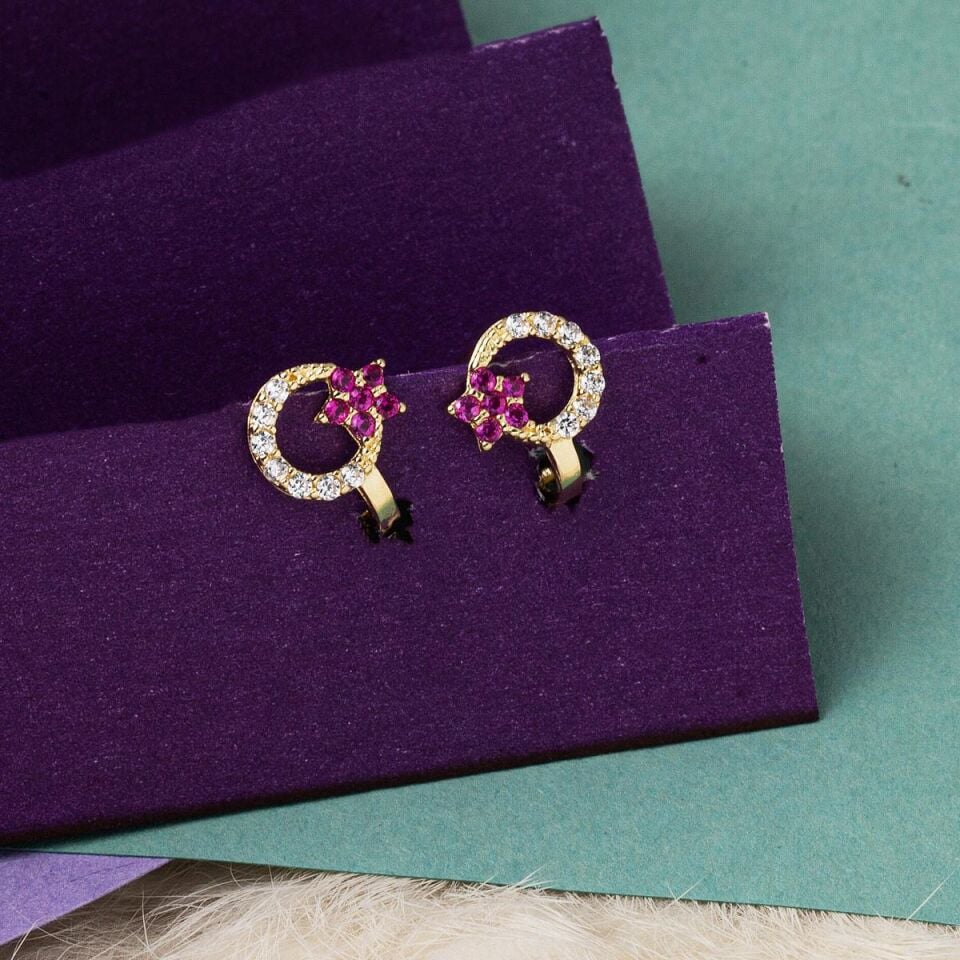 Ayyıldız 14 Ayar Altın Çocuk Küpesi