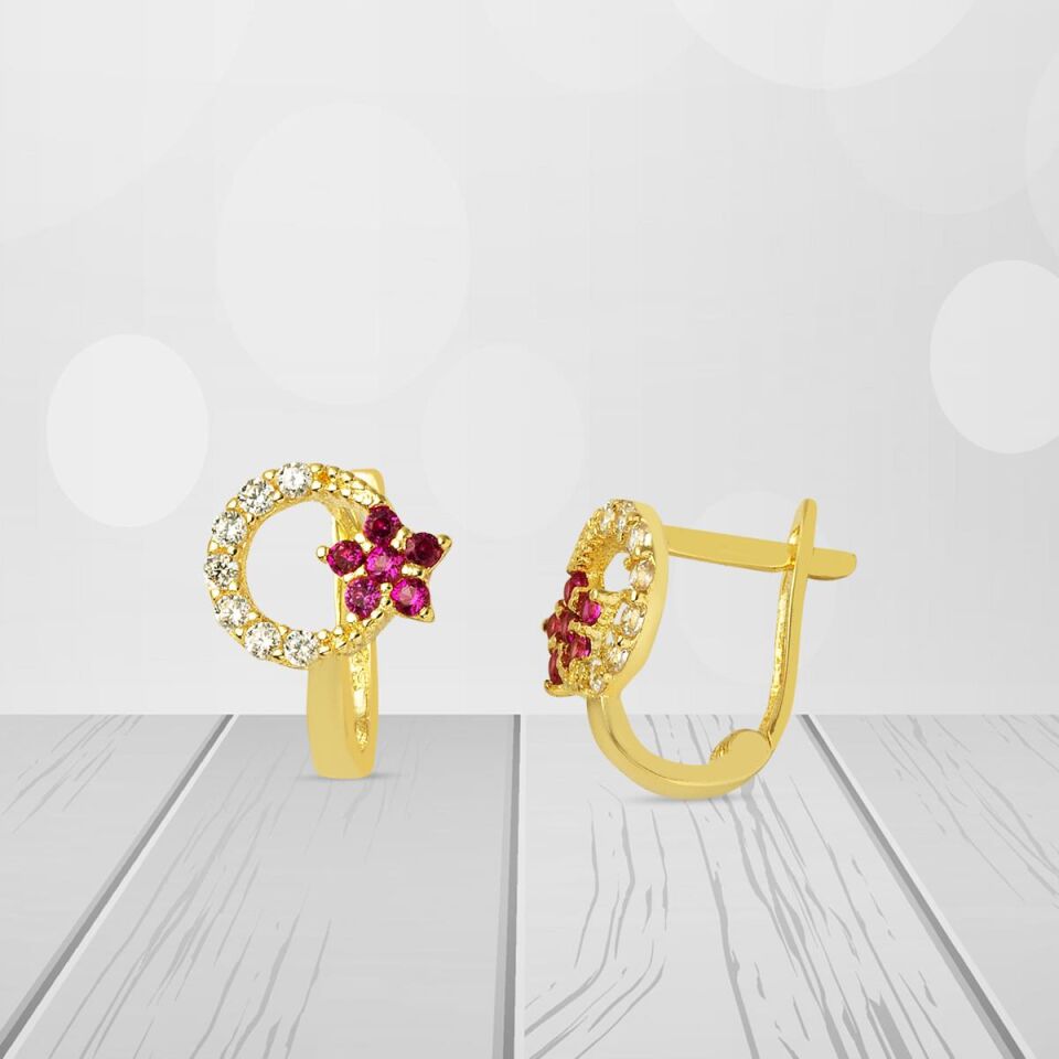 Ayyıldız 14 Ayar Altın Çocuk Küpesi