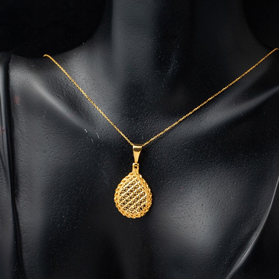 Damla Yaşam Çiçeği 22 Ayar Altın İkili Set