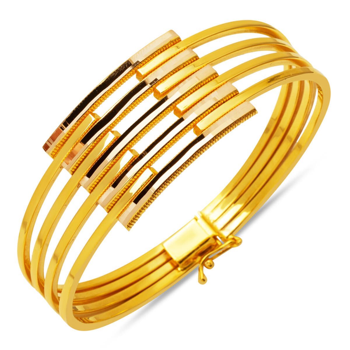 Ajda Model 5'li Kaburga Altın Kelepçe Bileklik