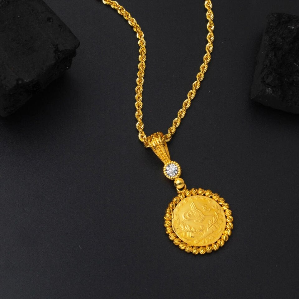 Çeyrek Reşatlı 14 Ayar Altın Kolye