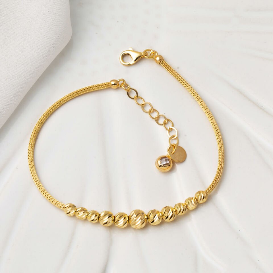 Örgü Zincirli Dorika Altın Bileklik