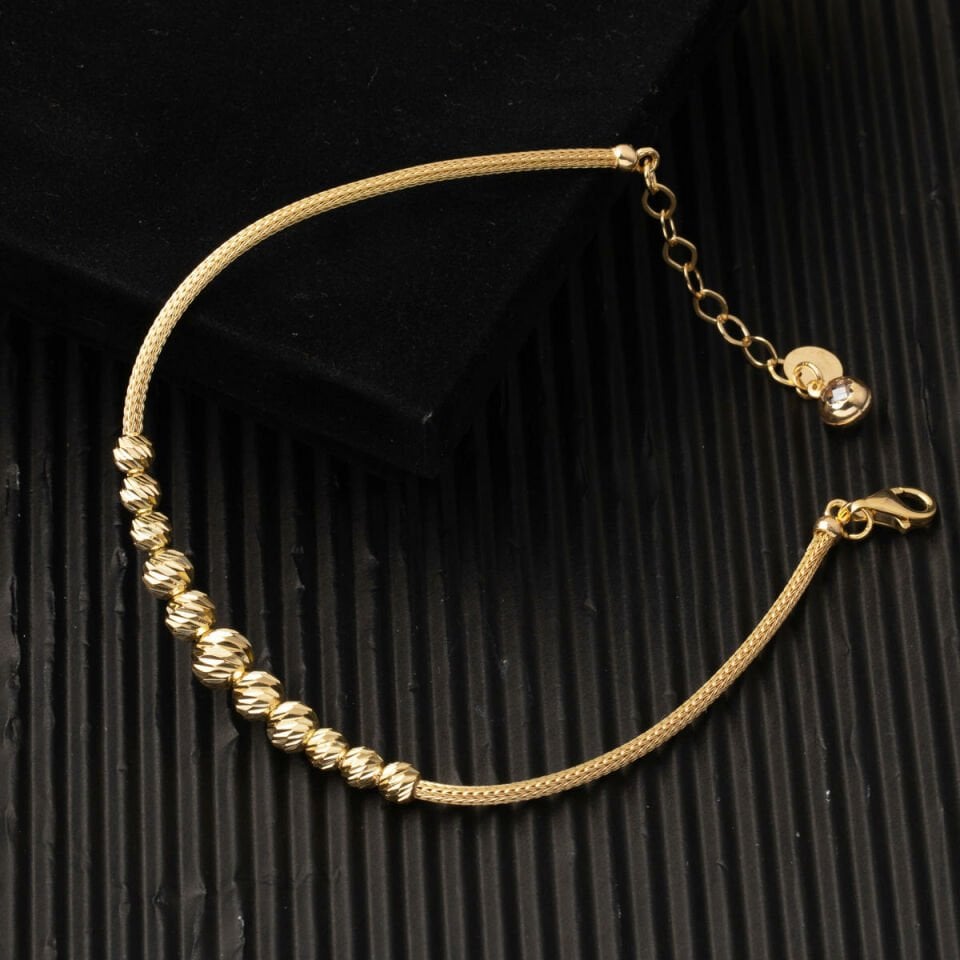 Örgü Zincirli Dorika Altın Bileklik