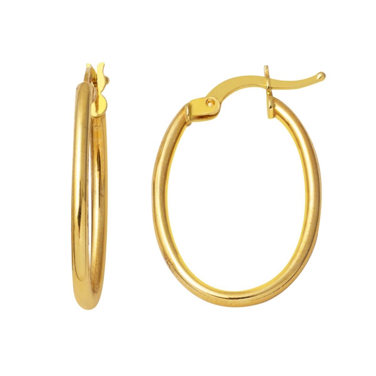 3 cm. Boyunda 14 Ayar Altın Halka Küpe