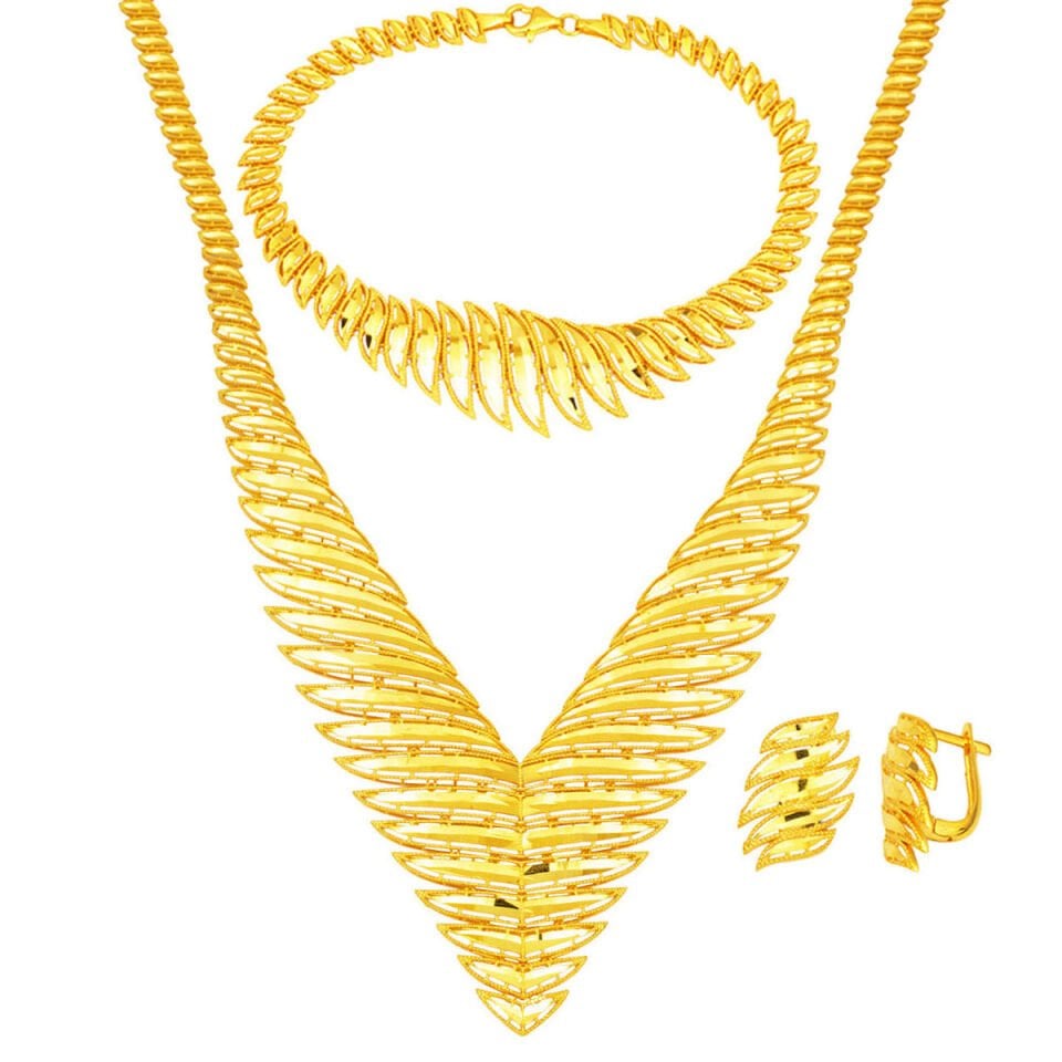 Taşsız 14 Ayar Altın Düğün Seti