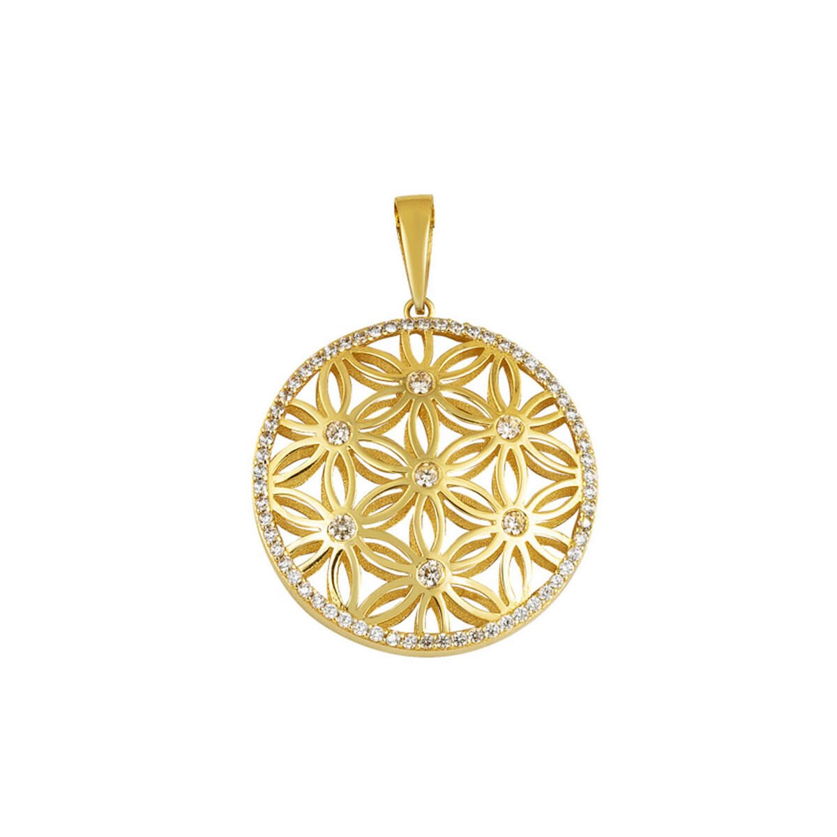 Zambak Çiçeği 14 Ayar Altın Kolye Ucu