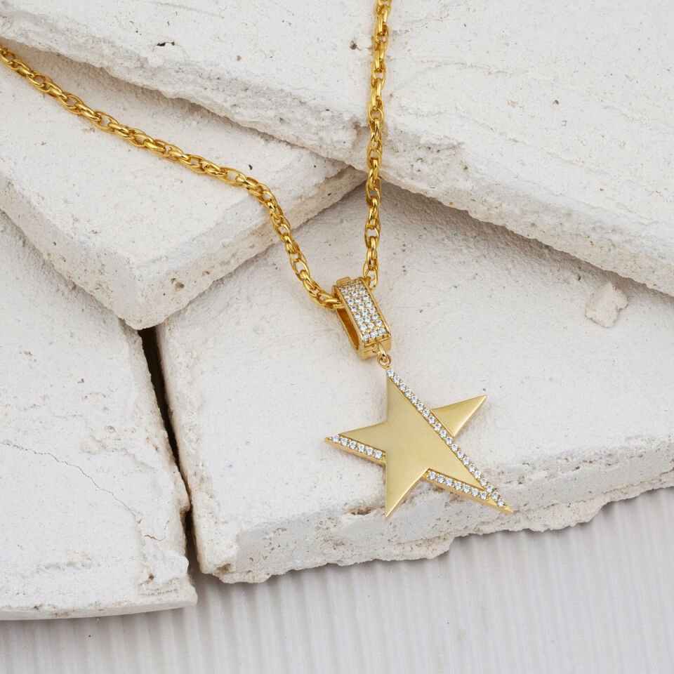 Yıldız Tasarım 14 Ayar Altın Kadın Kolye