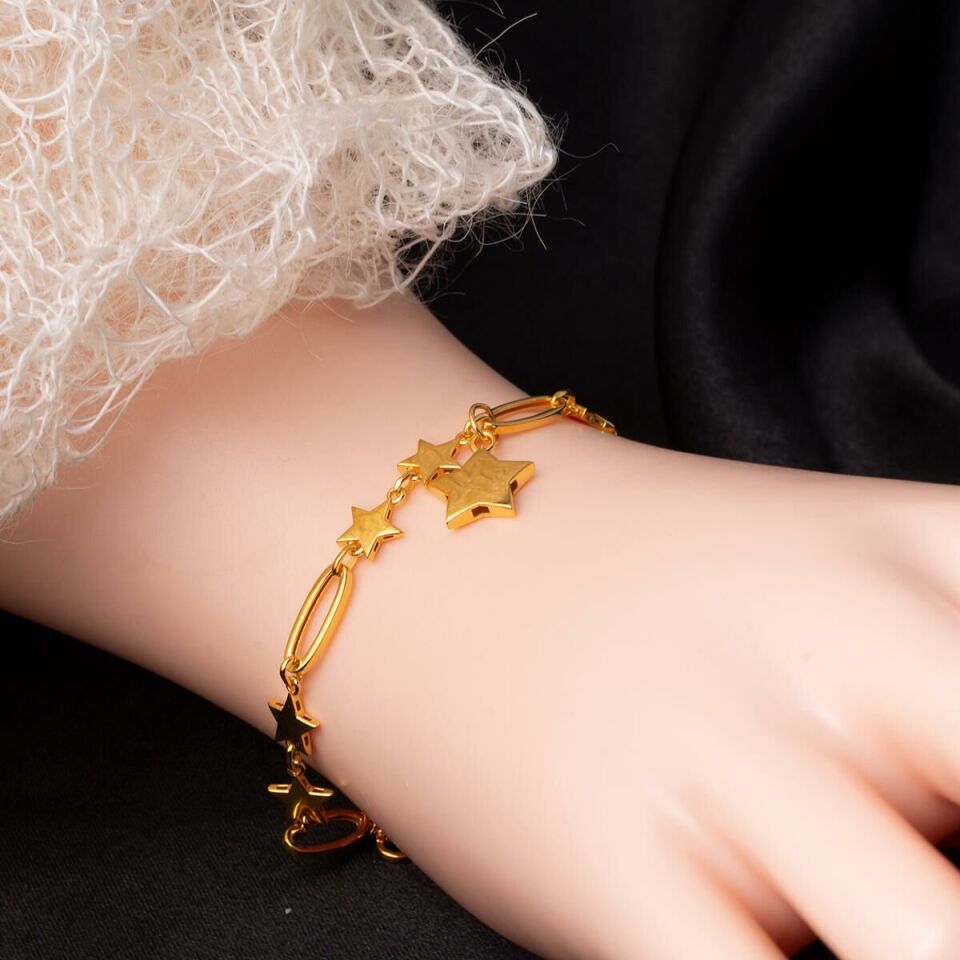 Yıldızlar 22 Ayar Altın Bileklik