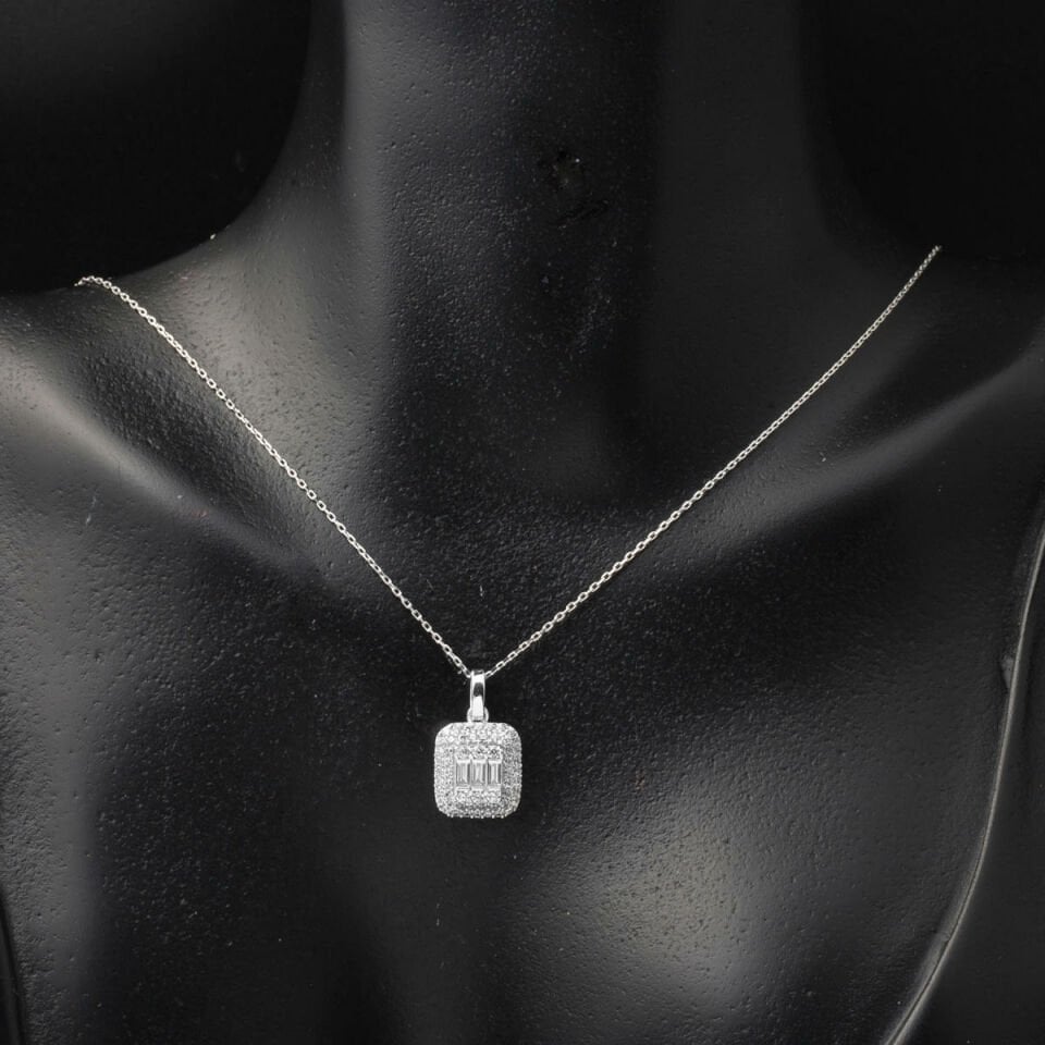 Beyaz Altın Baget Üçlü Set