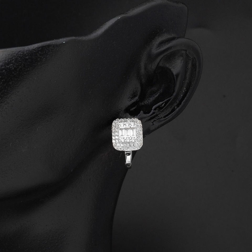 Beyaz Altın Baget Üçlü Set