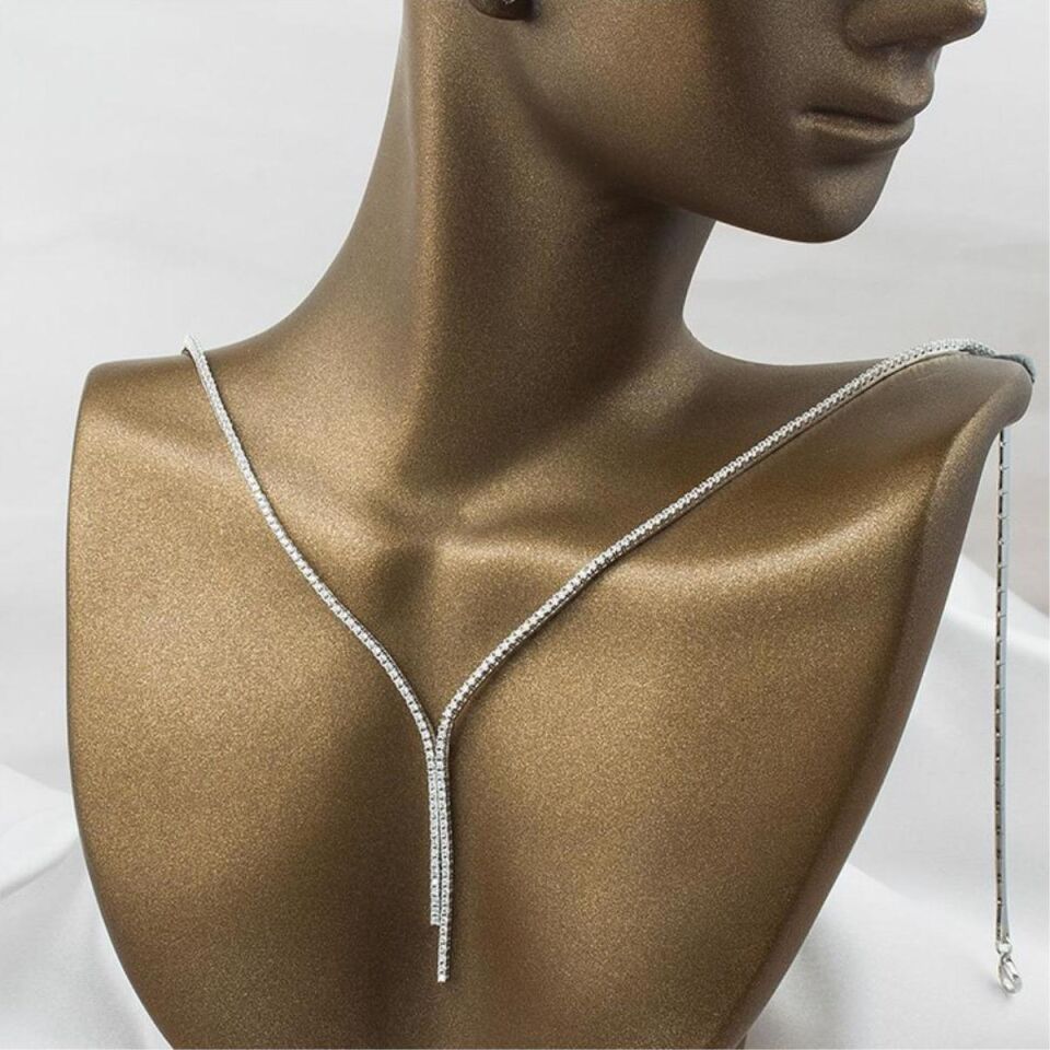 Suyolu 14 Ayar Beyaz Altın Takı Seti