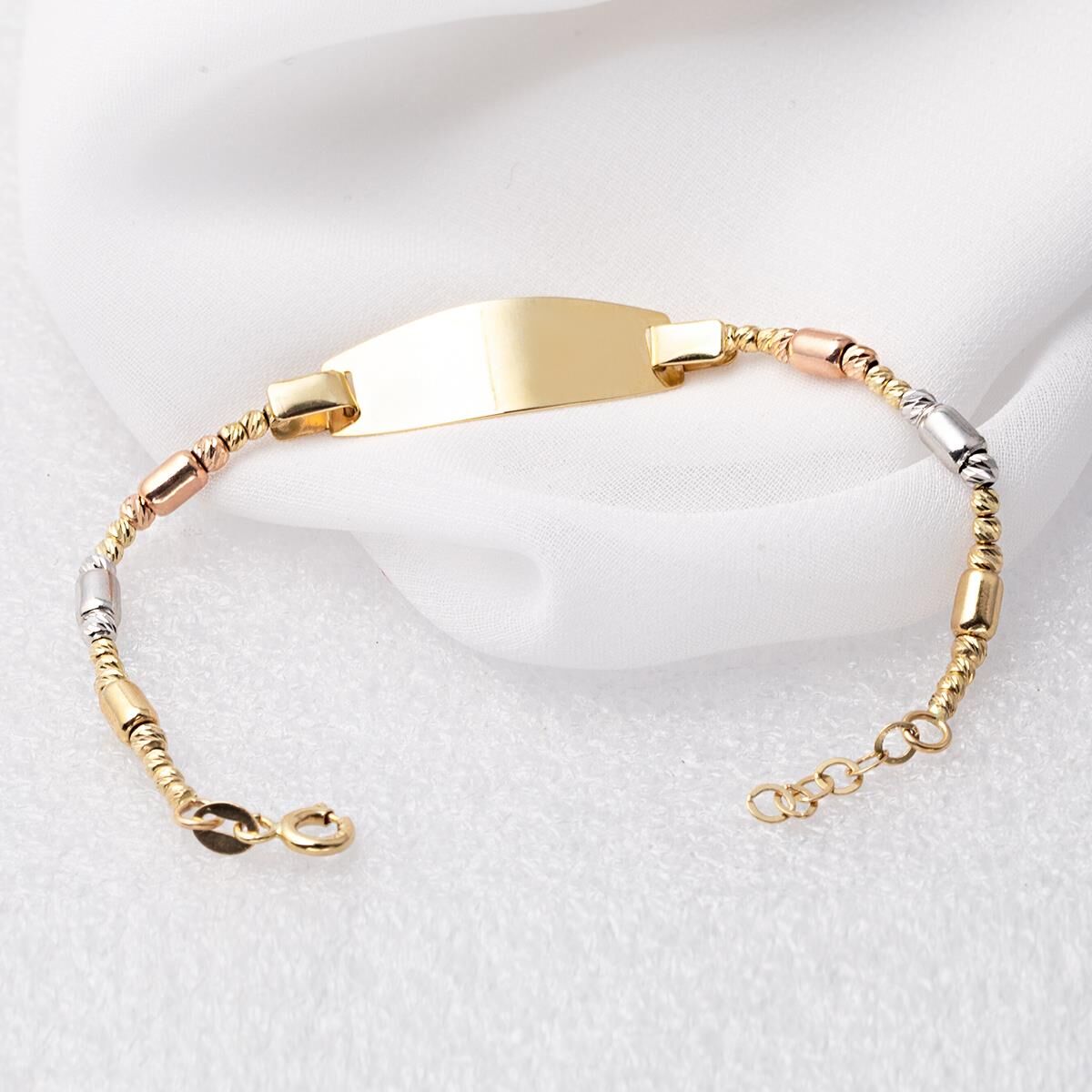 İsimlikli Top Top Altın Bebek Bilekliği