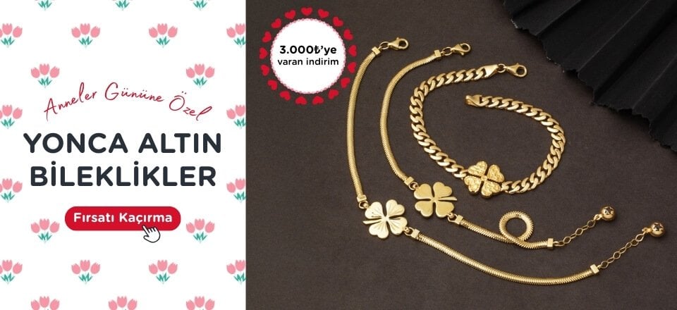 yonca altın bileklik modelleri ve fiyatları