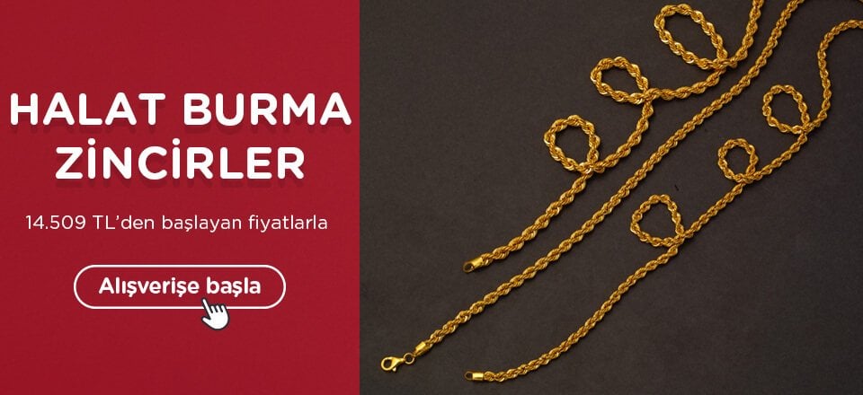 halat burma altın zincir kolye modelleri ve fiyatları