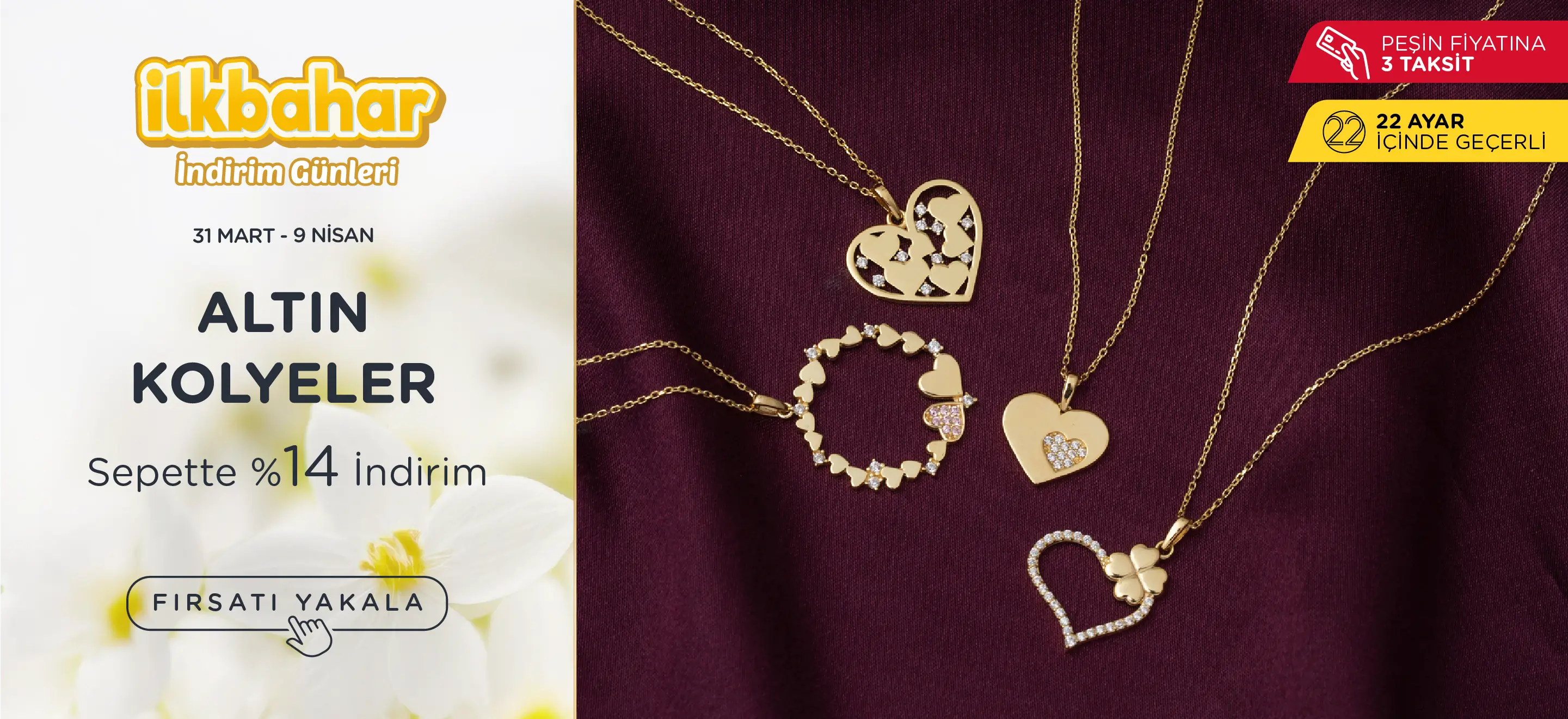 ilkbahara özel indirimli altın kolye modelleri ve fiyatları