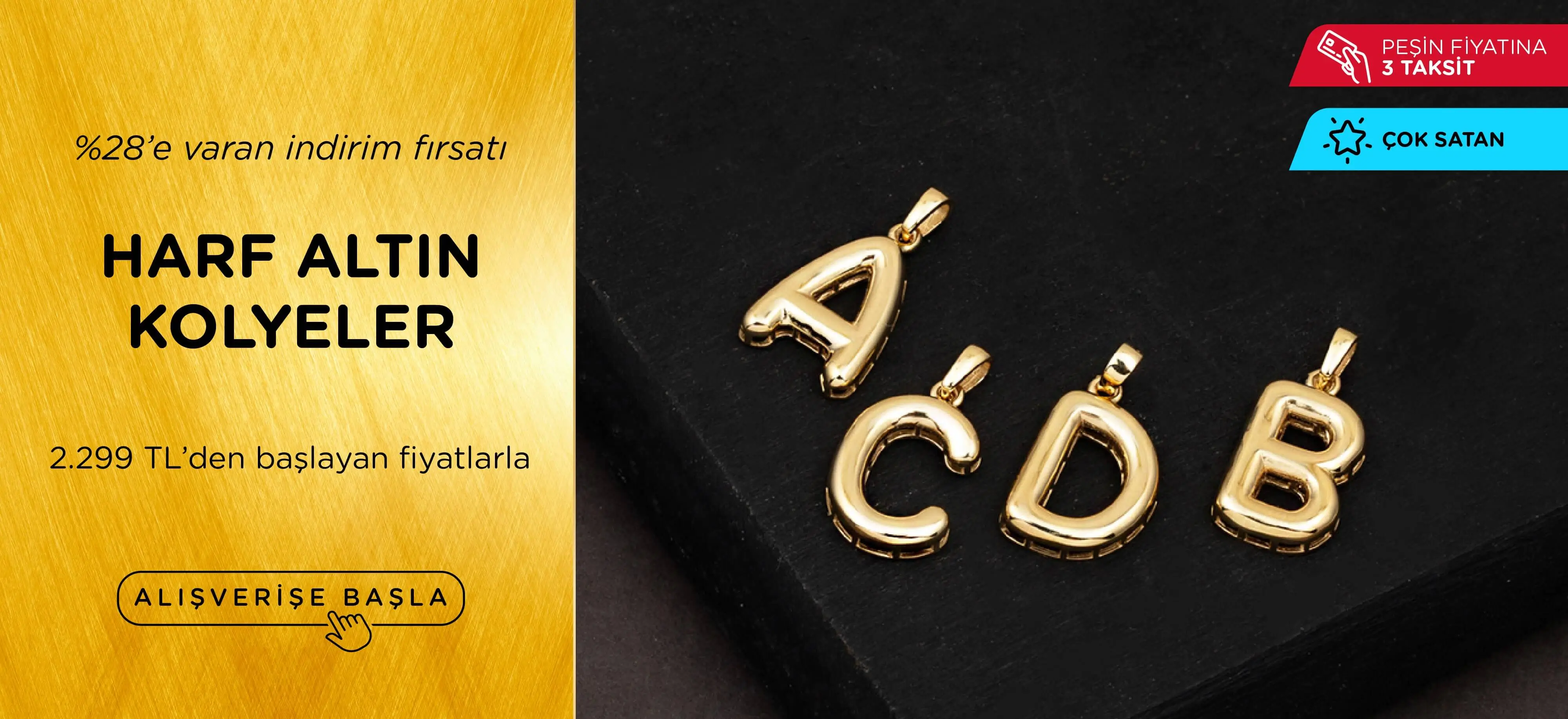 indirimli harfli altın kolye modelleri ve fiyatları