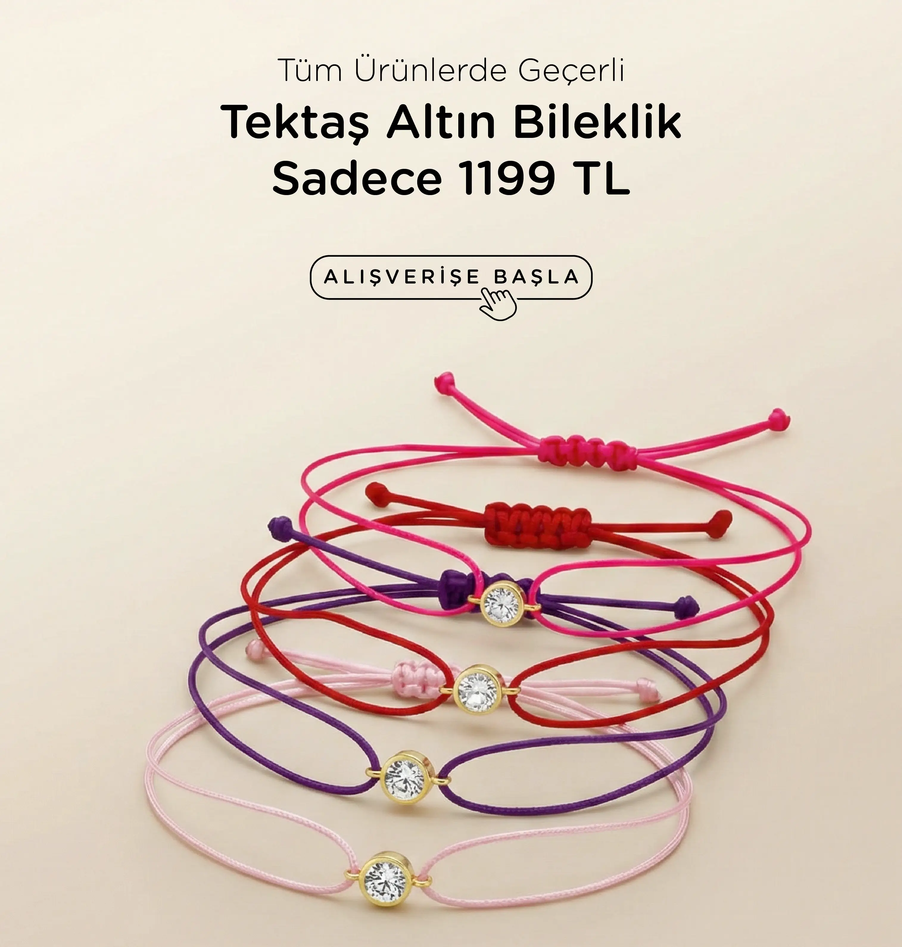 Tektaş Altın İpli Bileklik Promosyonu