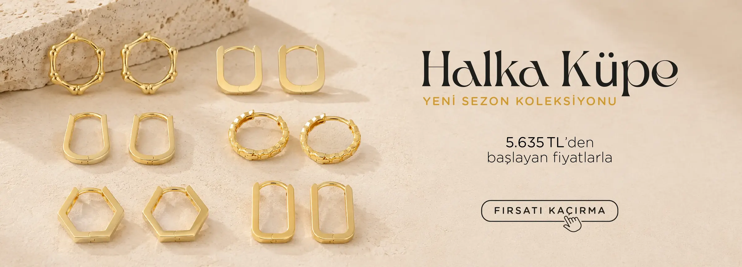 İndirimli Altın Halka Küpe Koleksiyonu